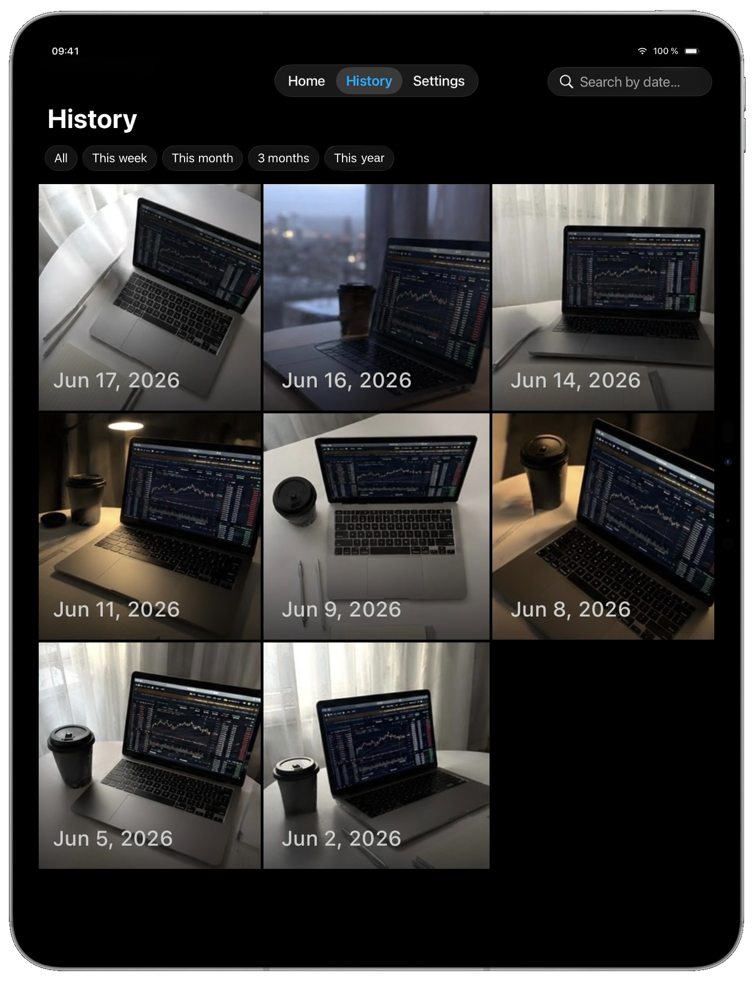 Trading AI history on iPad